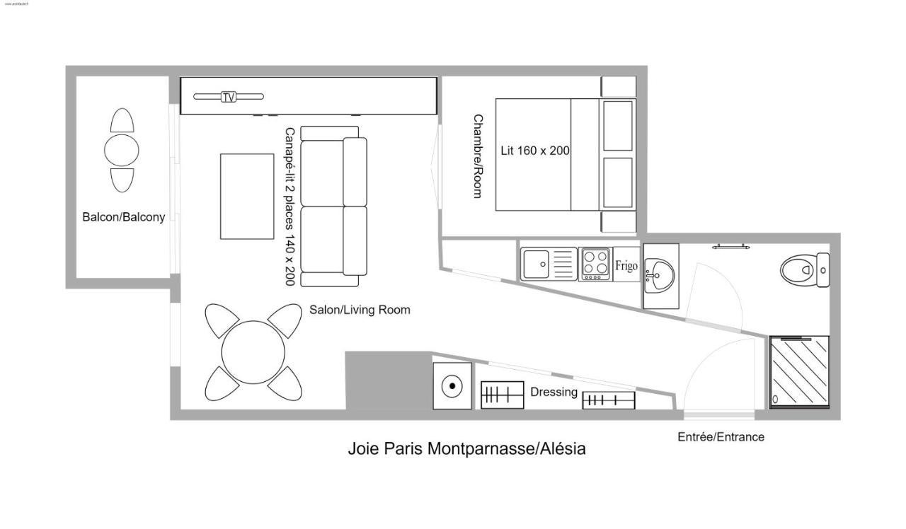Joie Paris Montparnasse - Alesia Apartment Exterior foto